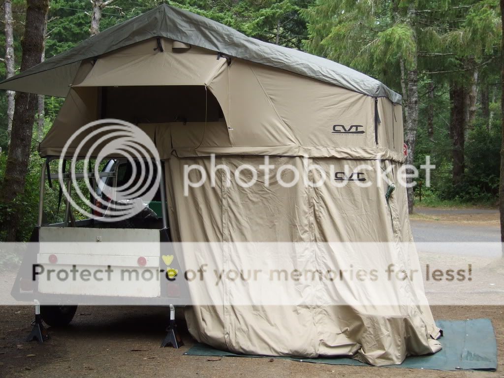 Roof top Tent CVT Rainier Model with annex. Sleeps 4 2 months old